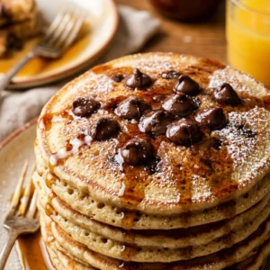 Sheet Pan Chocolate Chip Pancakes Family Brunch Easy Fluffy Stacks