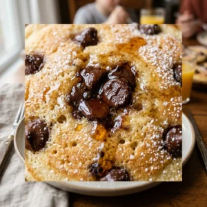Sheet Pan Chocolate Chip Pancakes Family Brunch Easy Fluffy