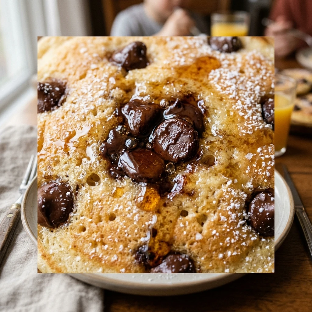 Sheet Pan Chocolate Chip Pancakes Family Brunch Easy Fluffy