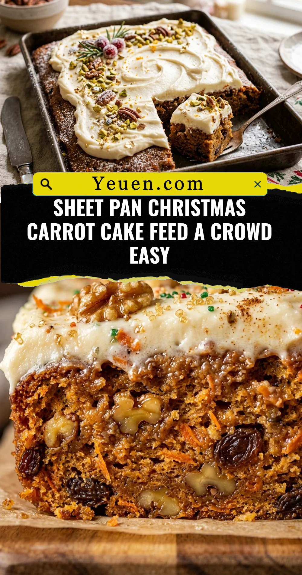 Sheet Pan Christmas Carrot Cake Feed A Crowd Easy