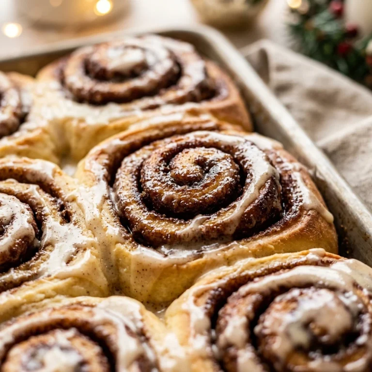 Sheet Pan Christmas Cinnamon Roll Cake Feed A Crowd