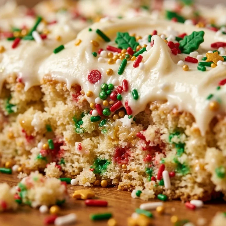 Sheet Pan Christmas Funfetti Cake Feed A Crowd