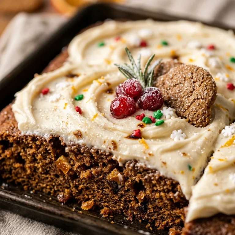 Sheet Pan Christmas Gingerbread Cake Feed A Crowd