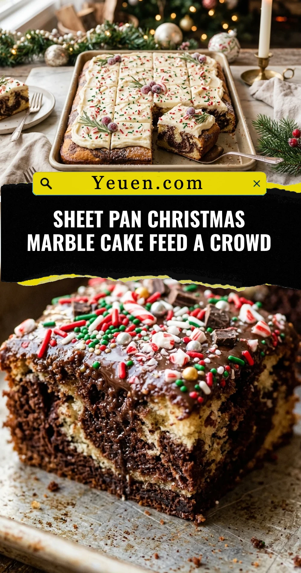 Sheet Pan Christmas Marble Cake Feed A Crowd