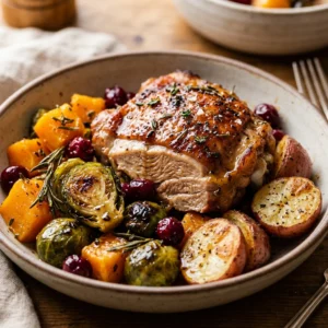 Sheet Pan Christmas Turkey Veggies Easy One Pan Family Cozy Make Ahead