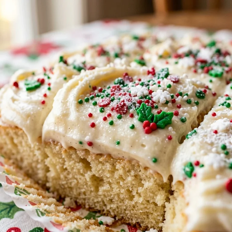 Sheet Pan Christmas Vanilla Cake Feed A Crowd