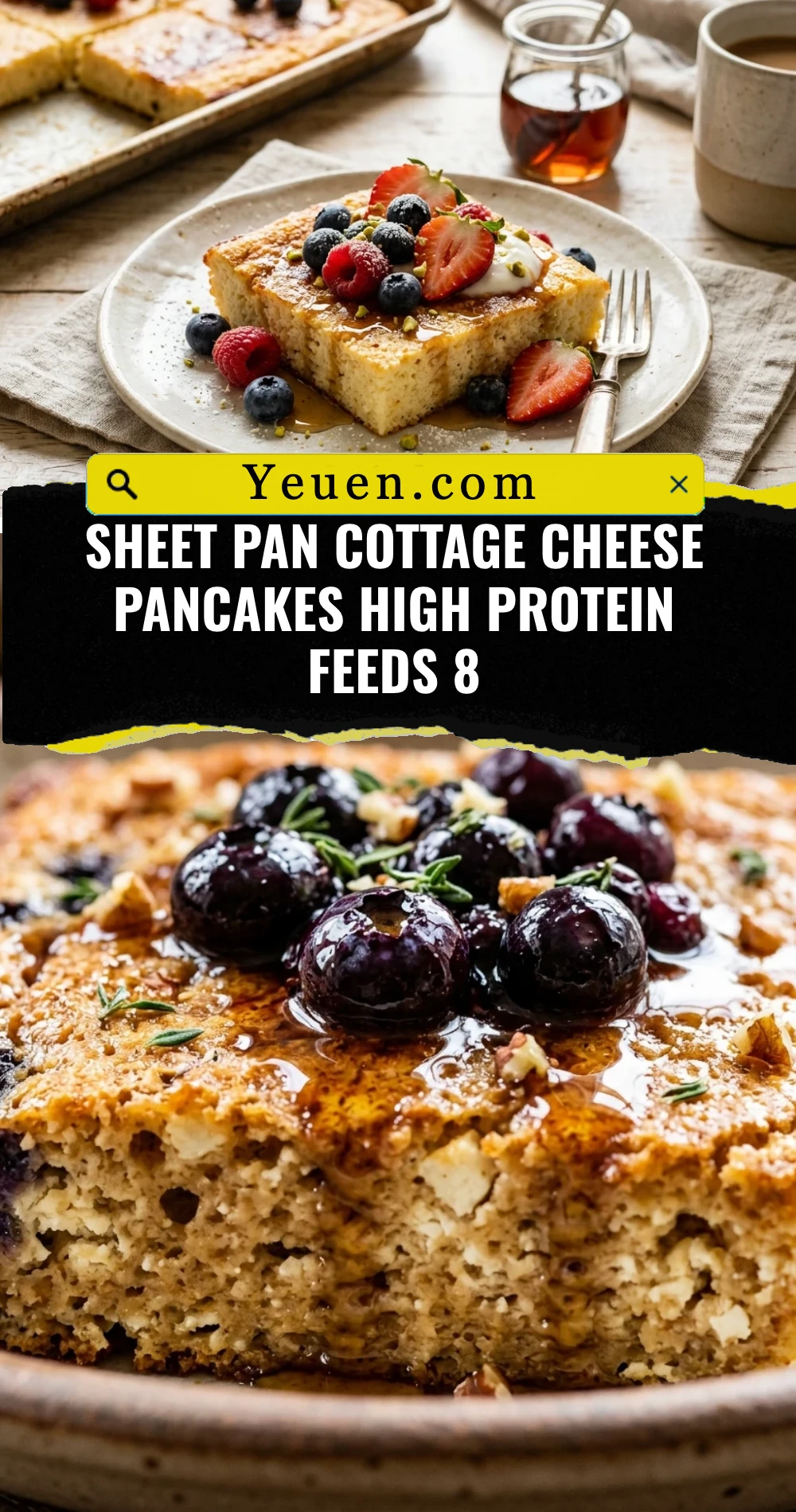 Sheet Pan Cottage Cheese Pancakes High Protein Feeds 8