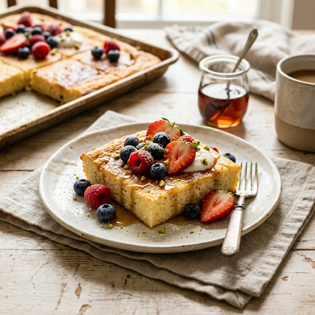 Sheet Pan Cottage Cheese Pancakes High Protein Feeds 8