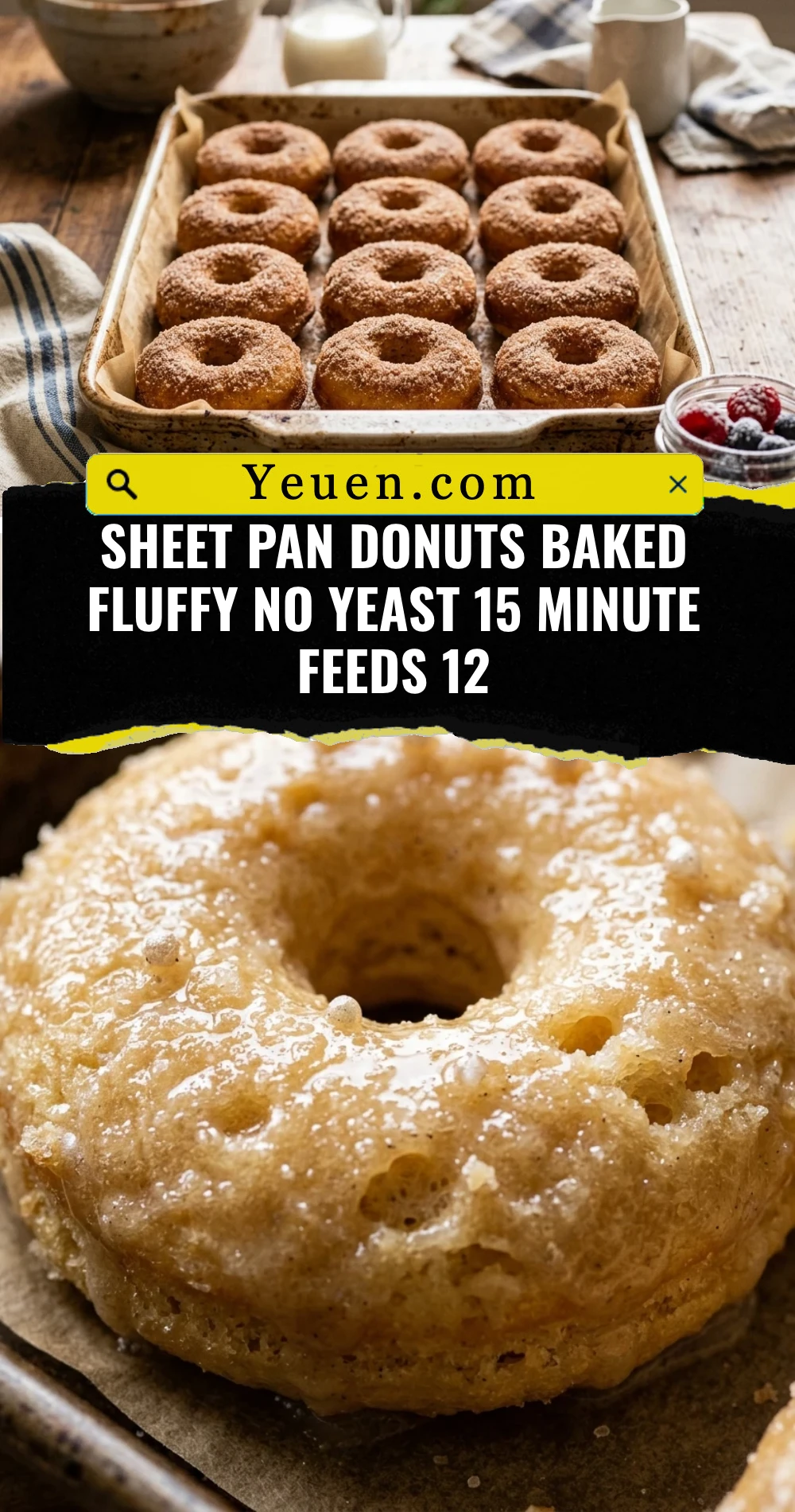 Sheet Pan Donuts Baked Fluffy No Yeast 15 Minute Feeds 12