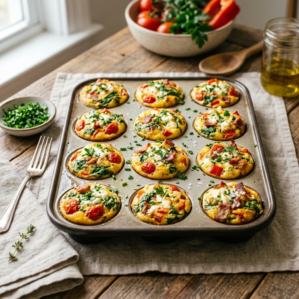 Sheet Pan Egg Muffins High Protein Meal Prep Feeds 12