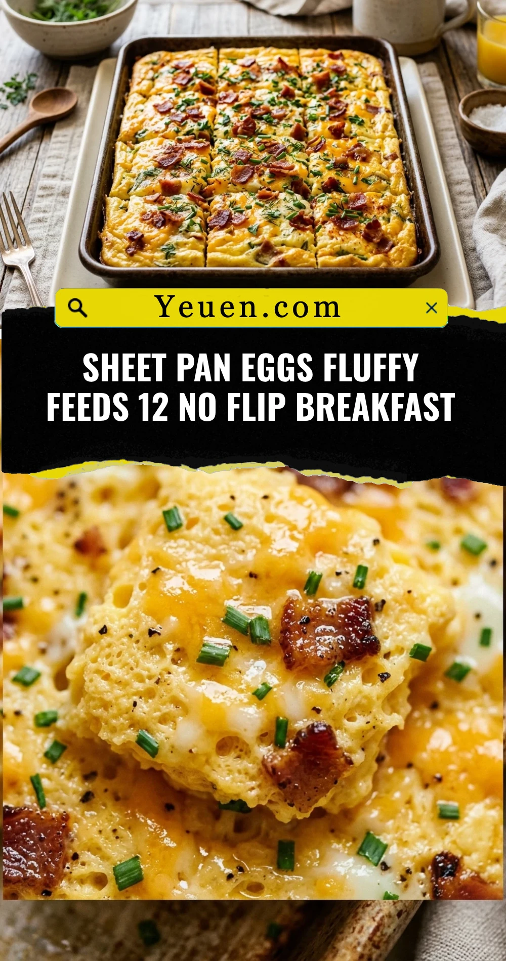 Sheet Pan Eggs Fluffy Feeds 12 No Flip Breakfast