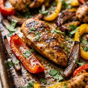Sheet Pan Fajita Chicken Dinner One Pan Easy 20 Min Family