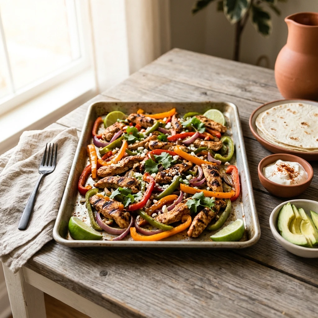 Sheet Pan Fajita Chicken Dinner One Pan Easy 20 Min Family
