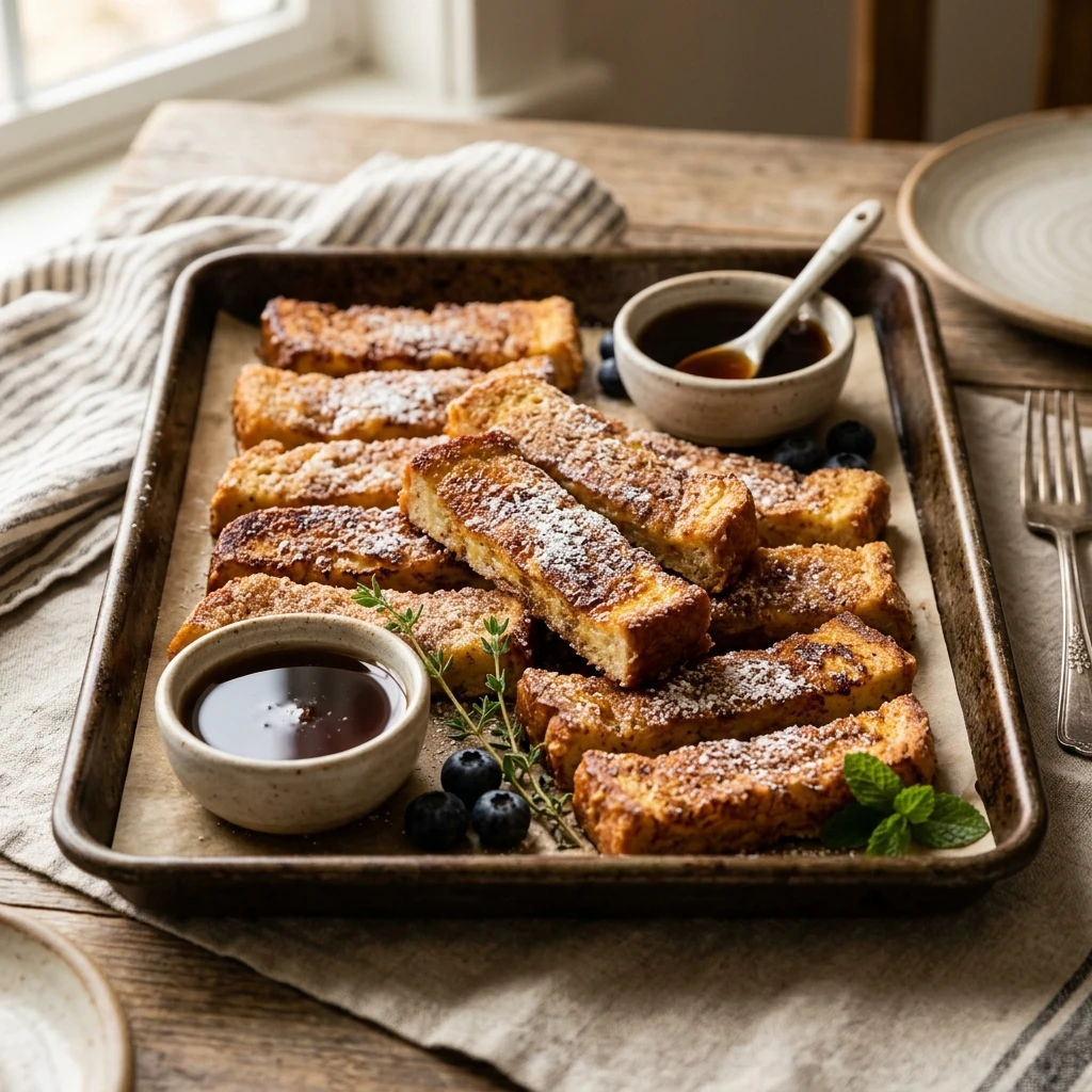 Sheet Pan French Toast Sticks Crispy Kids Love No Flip