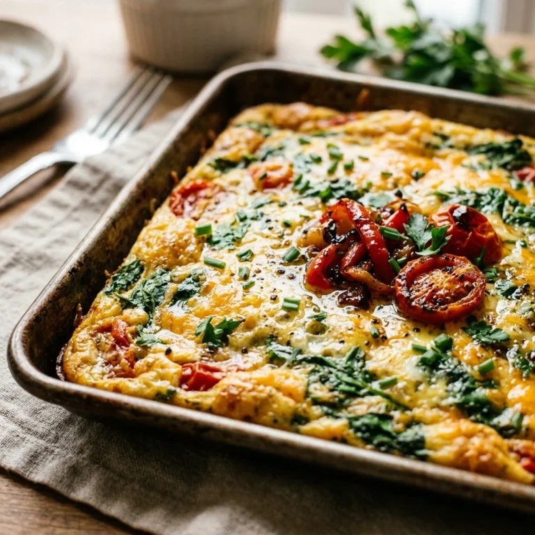 Sheet Pan Frittata Fluffy One Pan No Flip Feeds 8 Healthy