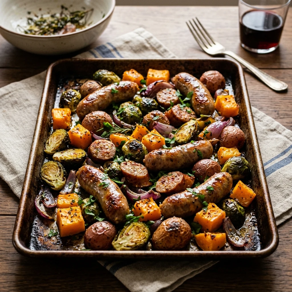 Sheet Pan Italian Sausage Winter Easy One Pan Family Cozy Budget