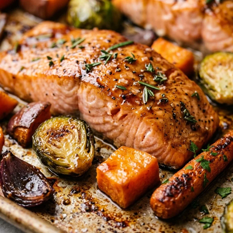 Sheet Pan Maple Glazed Salmon Winter Veggies Easy One Pan Cozy Family