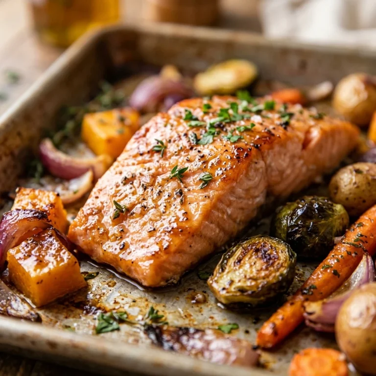 Sheet Pan Maple Salmon Winter Veggies Easy One Pan Cozy Family Budget