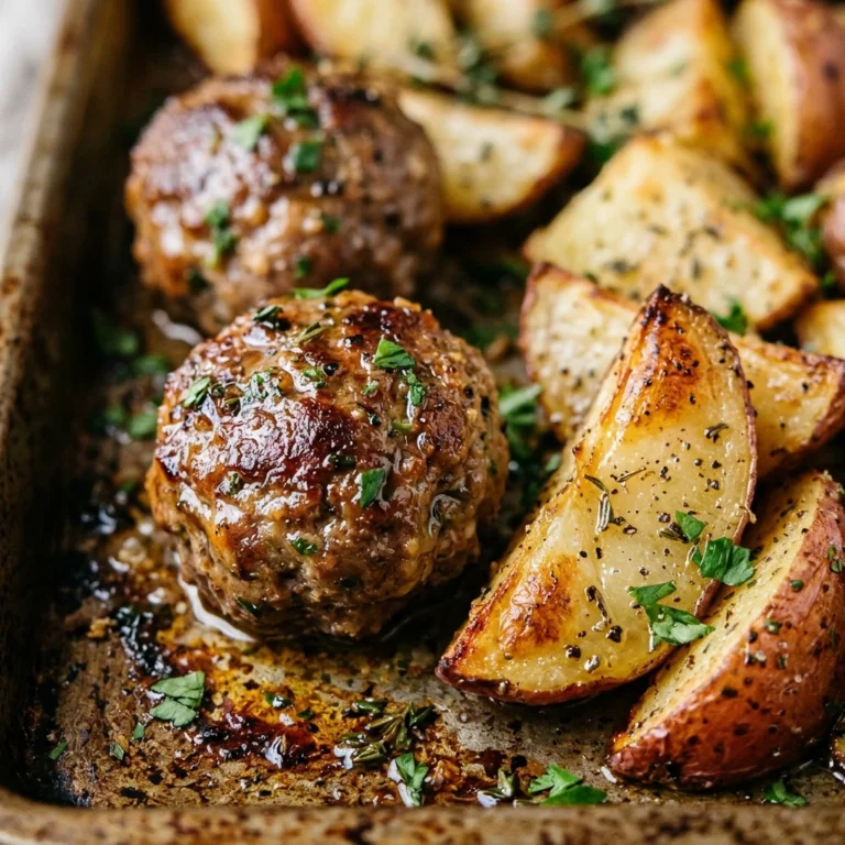 Sheet Pan Meatballs Winter Potatoes Easy One Pan Family Cozy Budget
