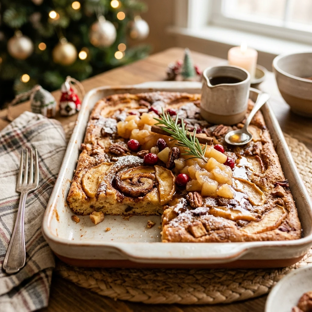 Sheet Pan Pancakes Apple Cinnamon Christmas Easy Make Ahead Feed Crowd