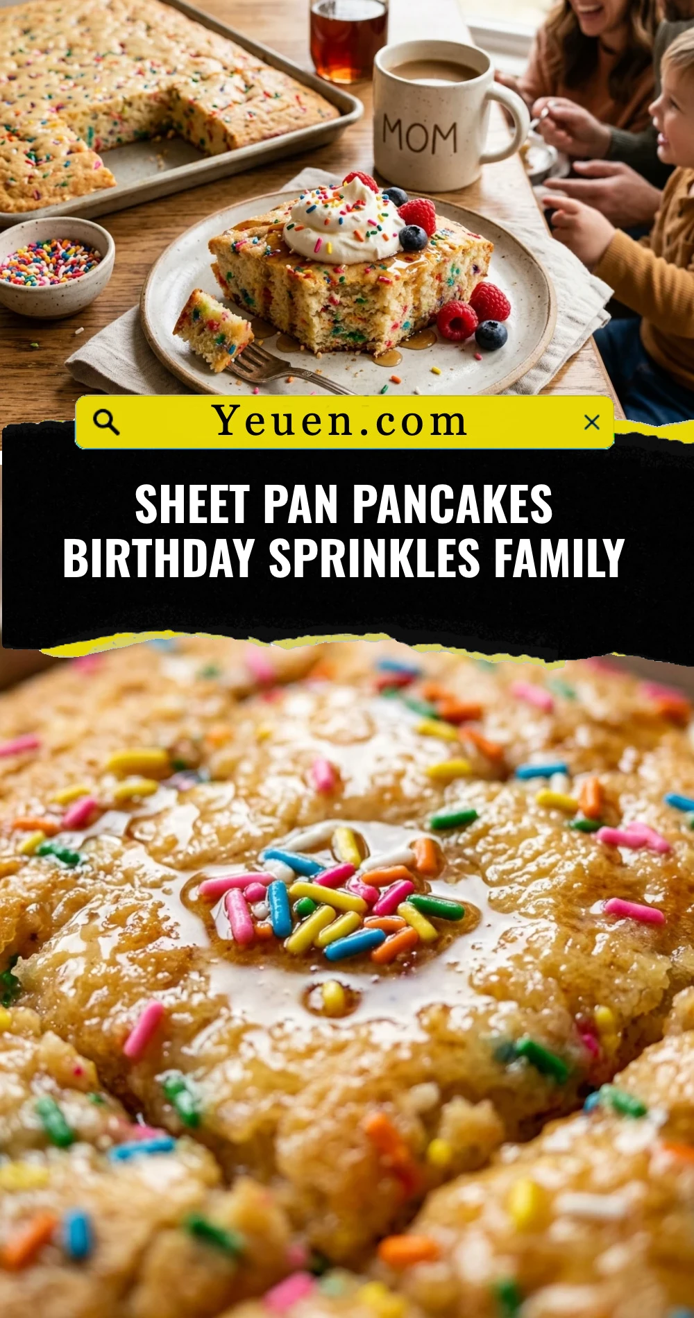 Sheet Pan Pancakes Birthday Sprinkles Family