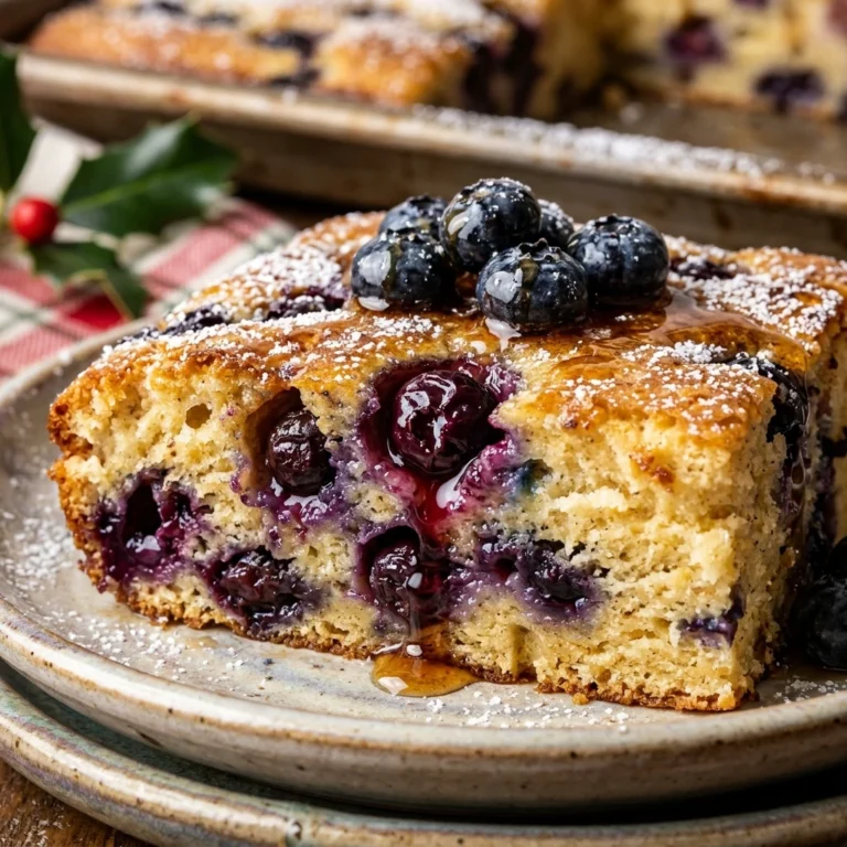 Sheet Pan Pancakes Blueberry Christmas Easy Make Ahead Feed Crowd