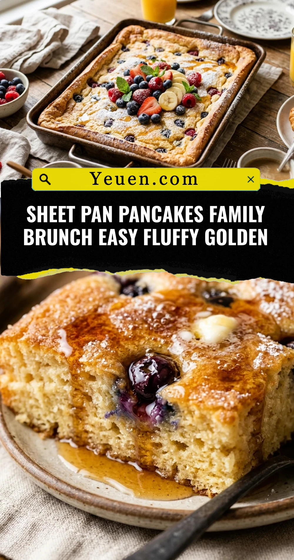 Sheet Pan Pancakes Family Brunch Easy Fluffy Golden