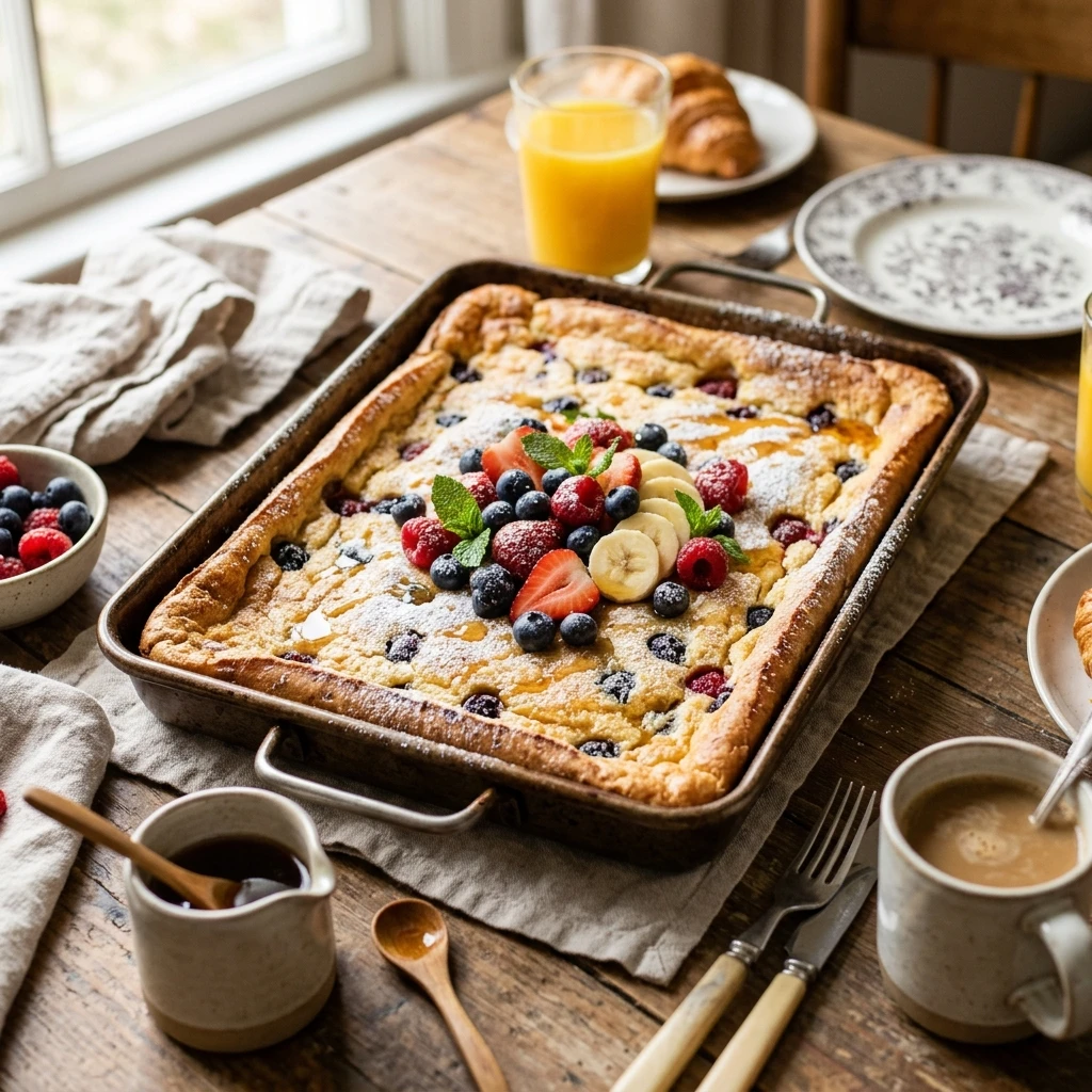 Sheet Pan Pancakes Family Brunch Easy Fluffy Golden