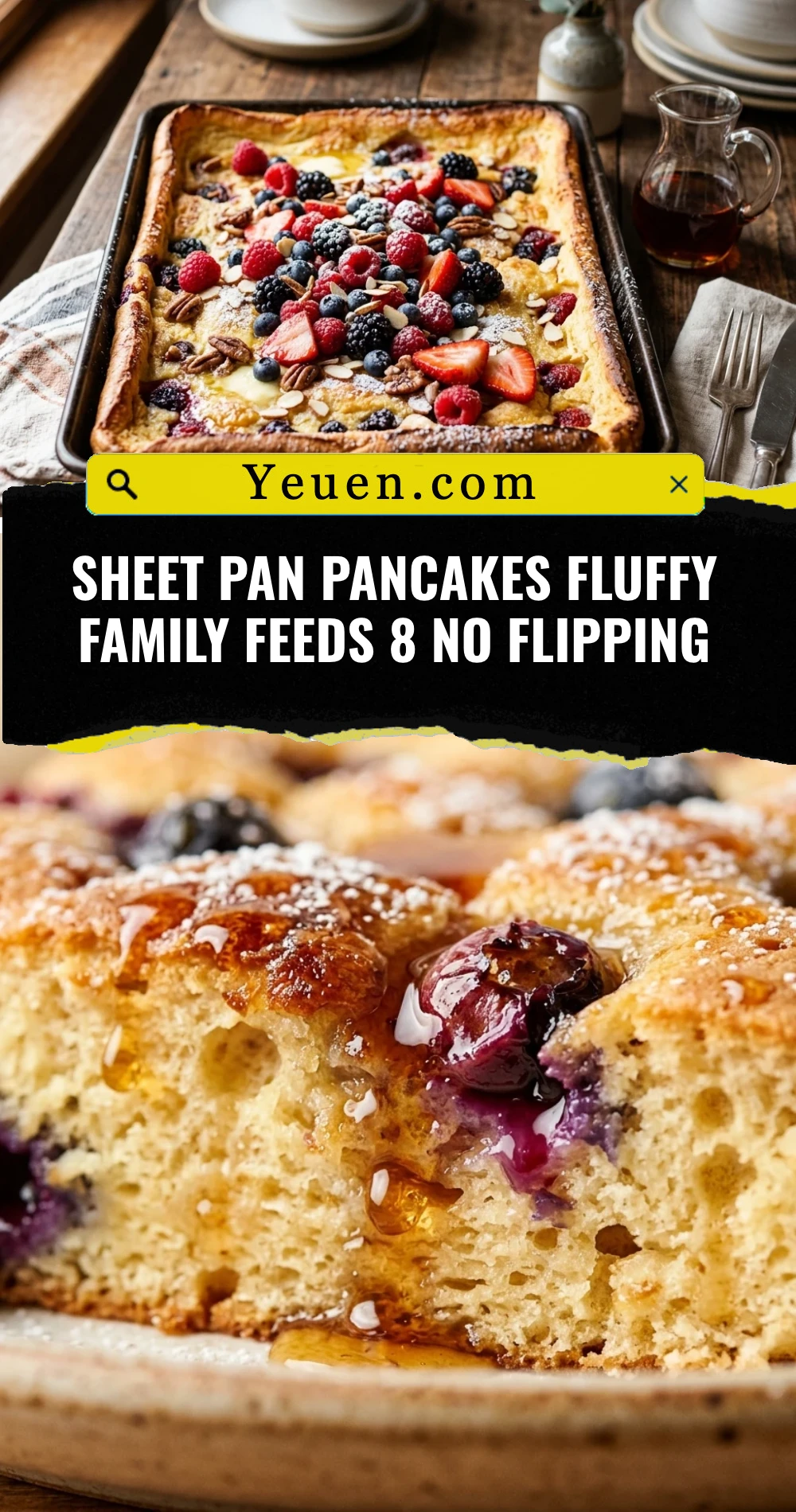 Sheet Pan Pancakes Fluffy Family Feeds 8 No Flipping