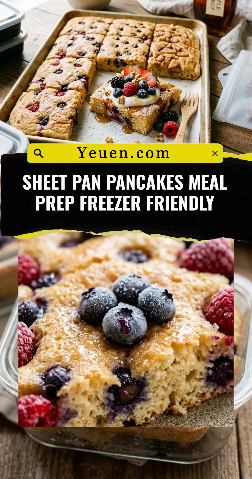Sheet Pan Pancakes Meal Prep Freezer Friendly