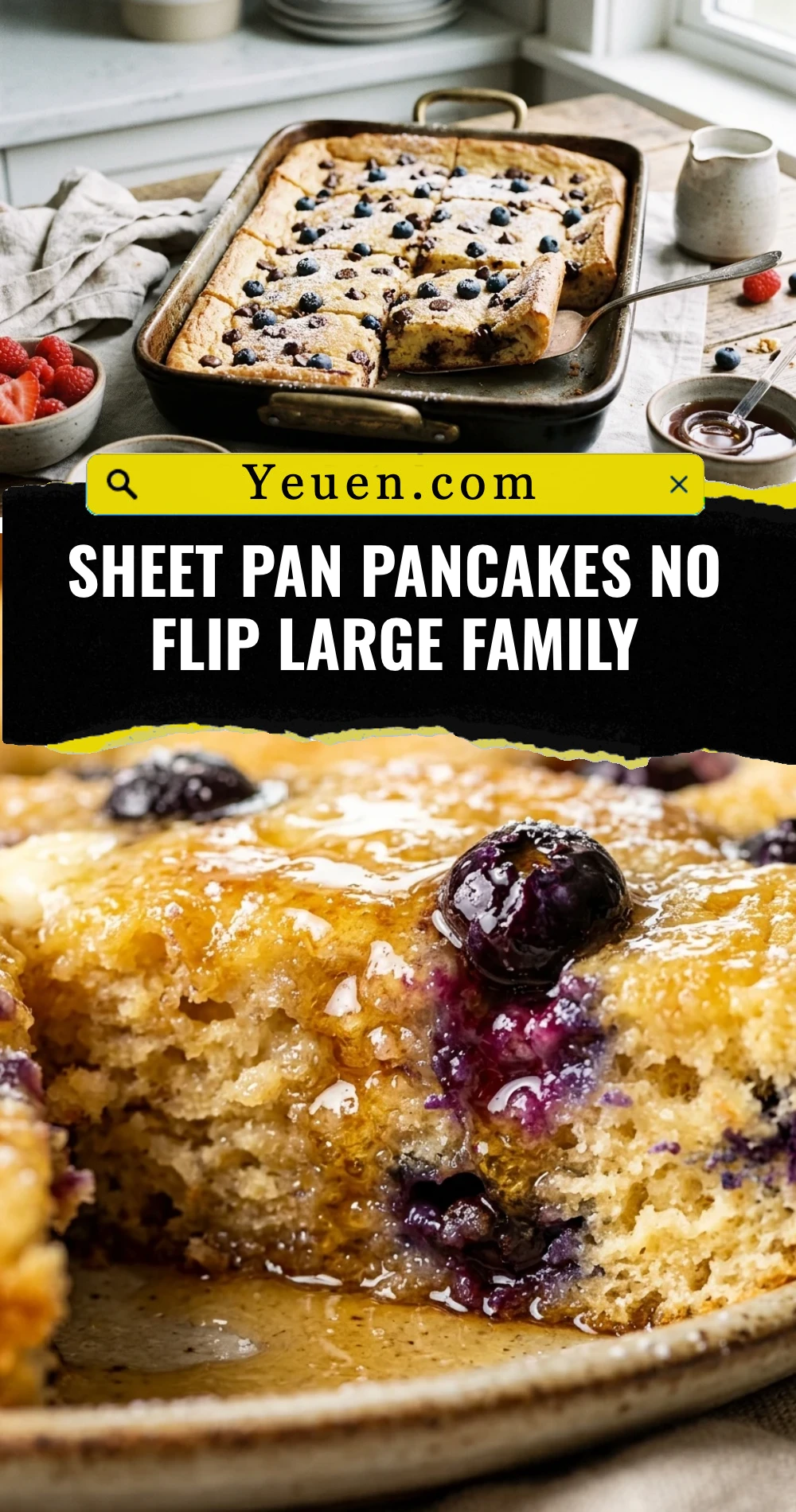 Sheet Pan Pancakes No Flip Large Family