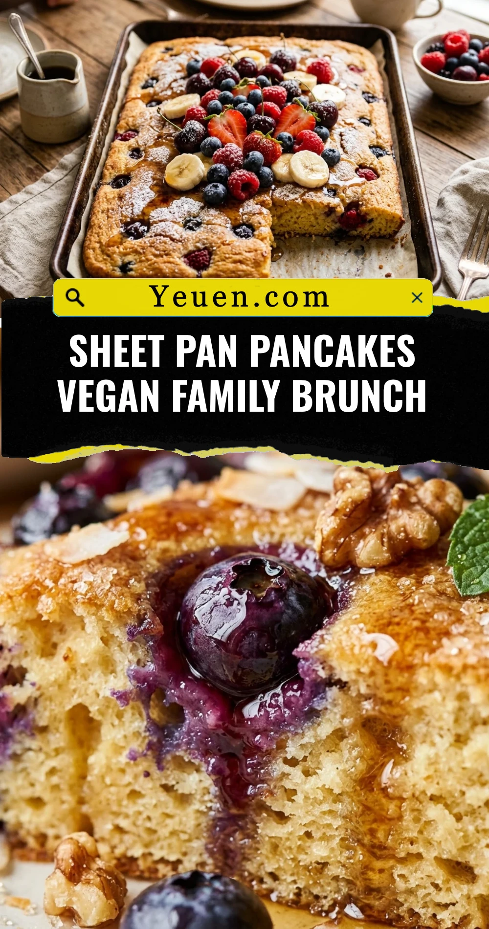 Sheet Pan Pancakes Vegan Family Brunch