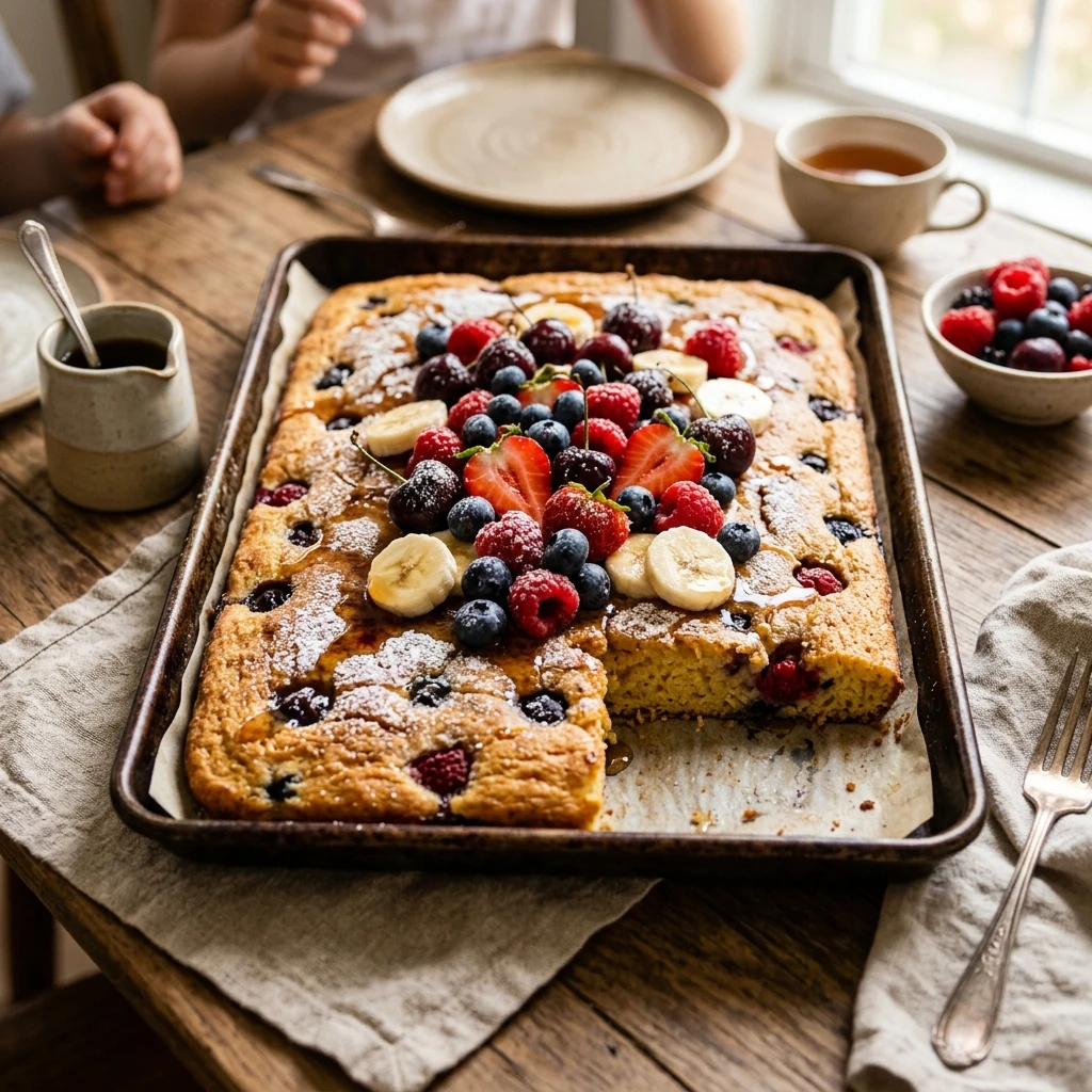 Sheet Pan Pancakes Vegan Family Brunch