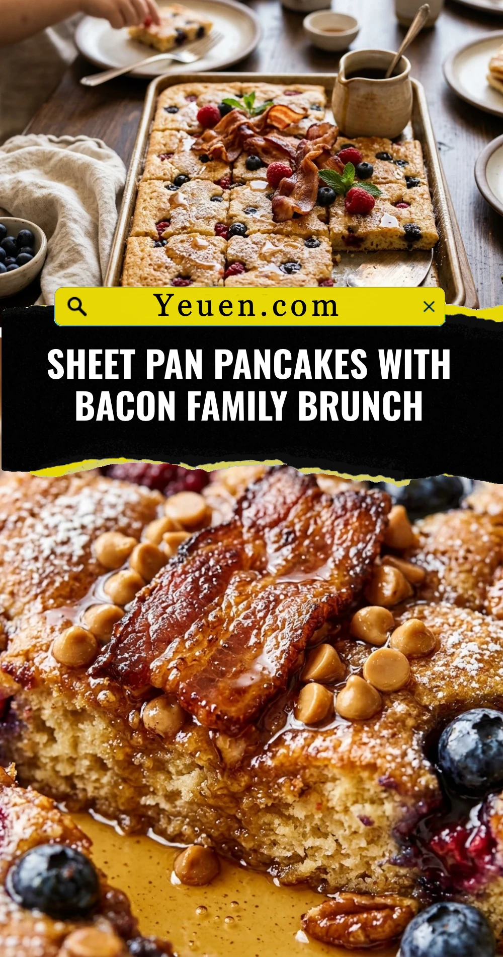 Sheet Pan Pancakes With Bacon Family Brunch