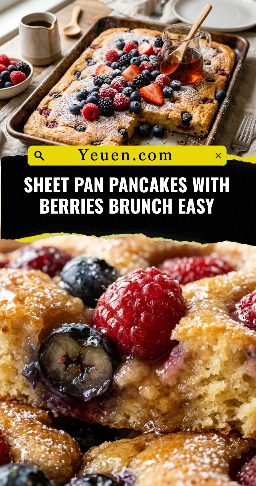 Sheet Pan Pancakes With Berries Brunch Easy
