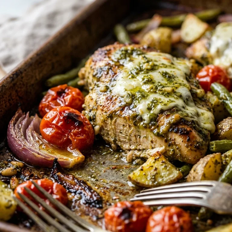 Sheet Pan Pesto Chicken Dinner One Pan Easy 20 Min Family