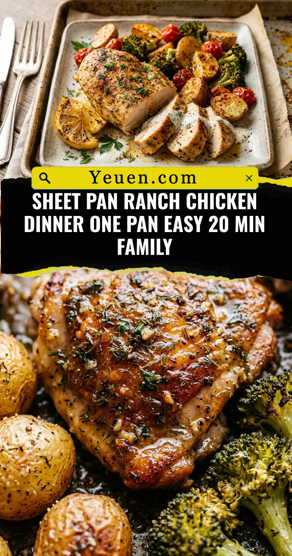 Sheet Pan Ranch Chicken Dinner One Pan Easy 20 Min Family