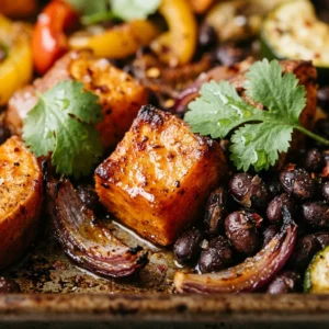 Sheet Pan Sweet Potato Dinner One Pan Easy 20 Min Family Vegetarian