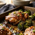 Sheet Pan Teriyaki Chicken Winter Broccoli Easy One Pan Cozy Family