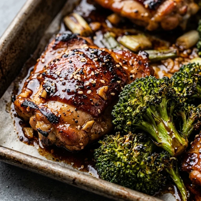 Sheet Pan Teriyaki Chicken Winter Broccoli Easy One Pan Family Cozy