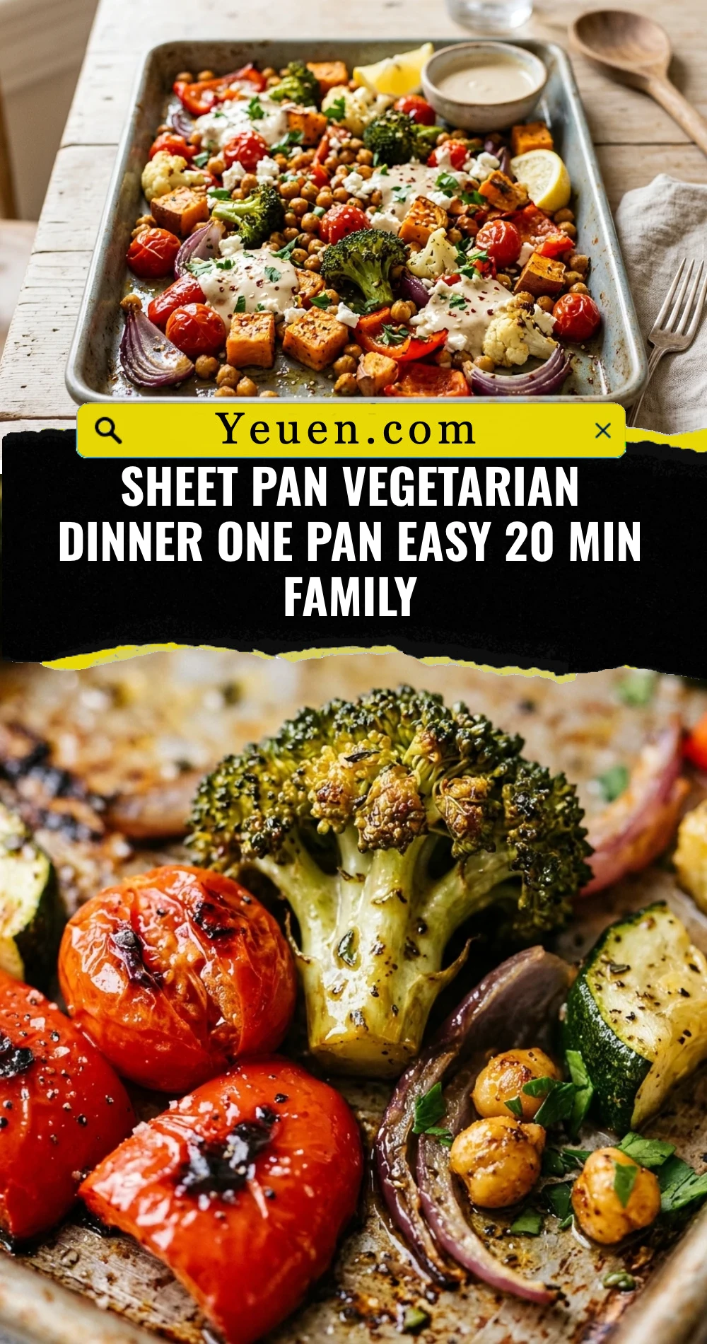 Sheet Pan Vegetarian Dinner One Pan Easy 20 Min Family