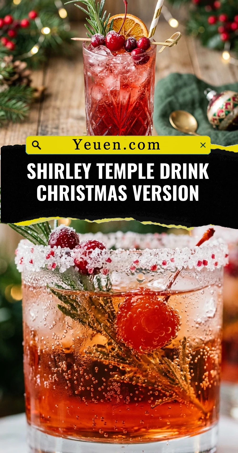 Shirley Temple Drink Christmas Version