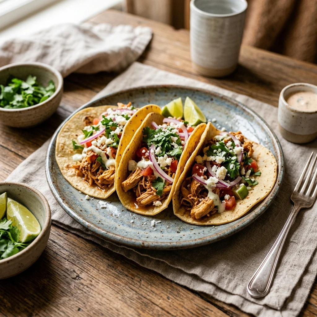 Shredded Chicken Tacos Easy 20 Minute Weeknight Crockpot Viral