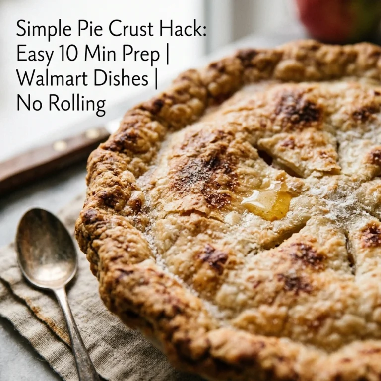 Simple Pie Crust Hack Easy 10 Min Prep Walmart Dishes No Rolling