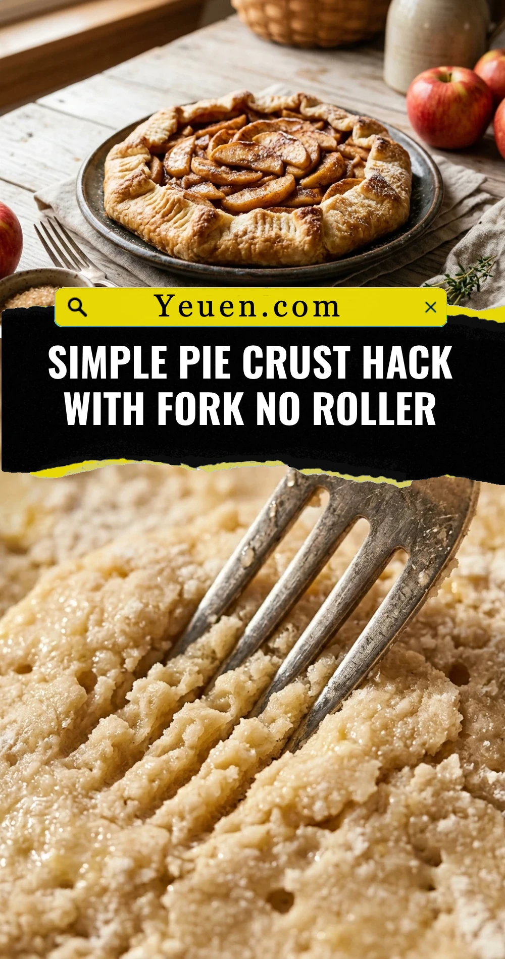 Simple Pie Crust Hack With Fork No Roller