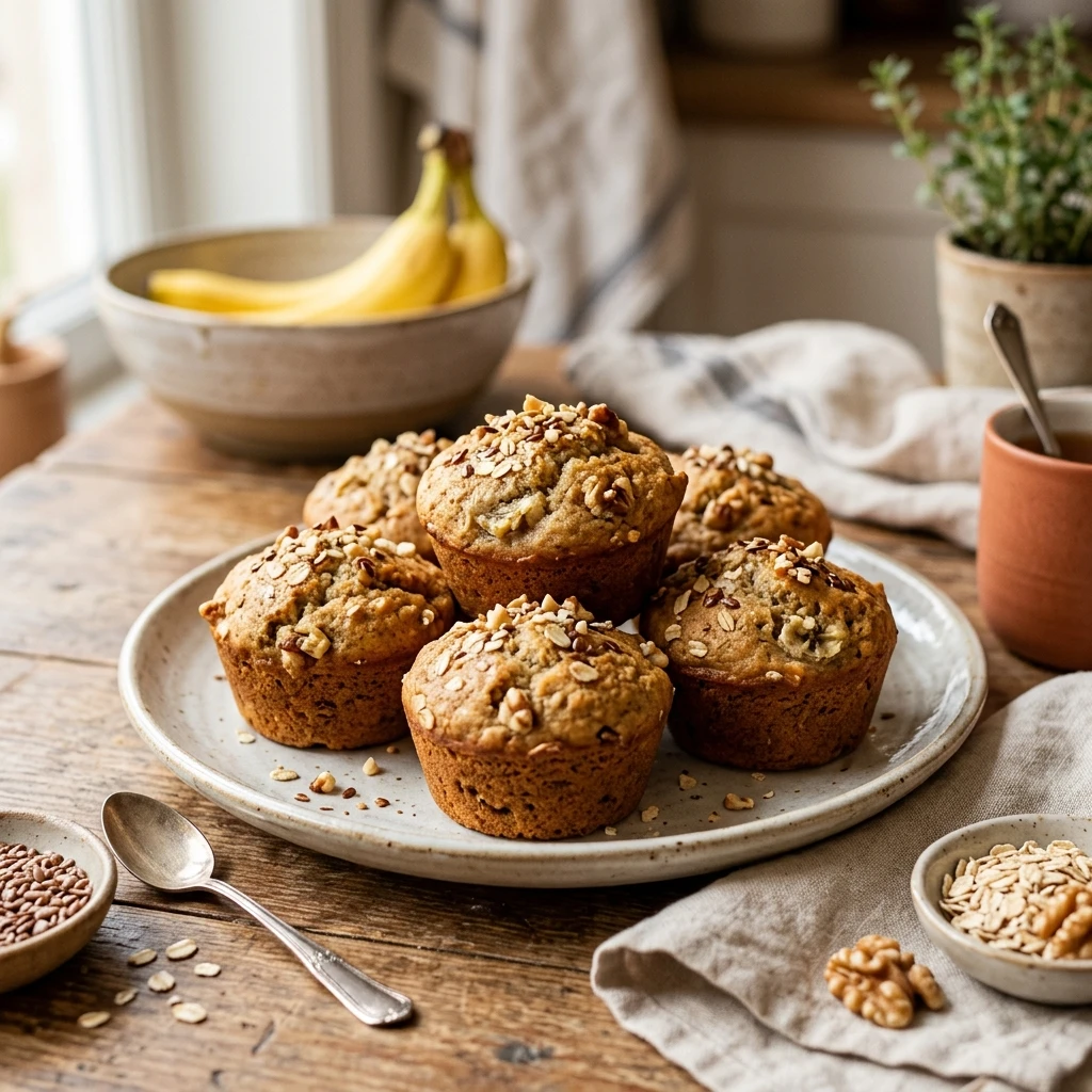 Skinny Banana Bread Muffins 100 Calories