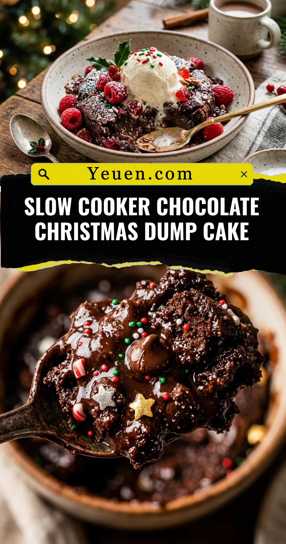 Slow Cooker Chocolate Christmas Dump Cake