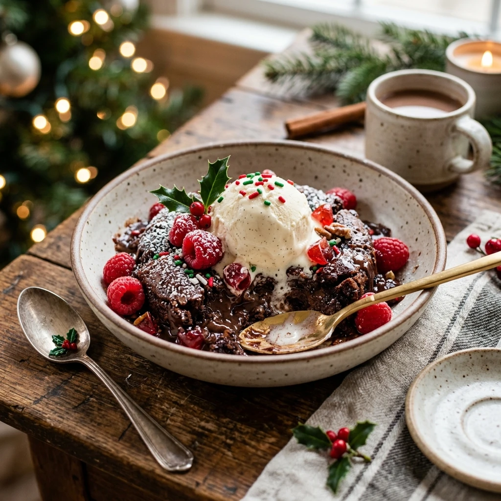 Slow Cooker Chocolate Christmas Dump Cake