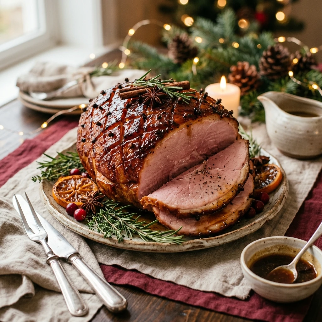 Slow Cooker Christmas Ham With Brown Sugar Glaze Cozy
