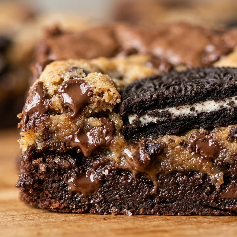 Slutty Brownies With Cookie Layer And Oreo
